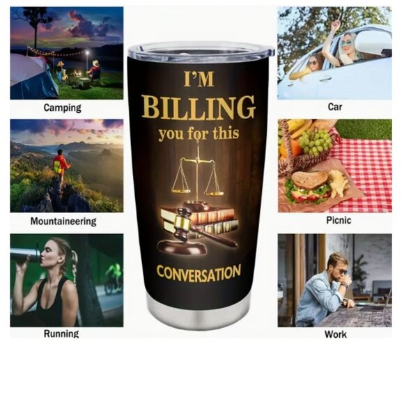 TUMBER STAINLESS STEEL 20z " I'M BILLING" - Picture 3 of 5